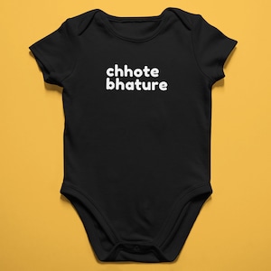 Desi Baby Onesie Chote Bhature | Cute Baby Shirt | Funny Foodie Indian Punjabi Pakistani Guju Baby Onesie | Mother&#39;s Day | Father&#39;s Day Gift