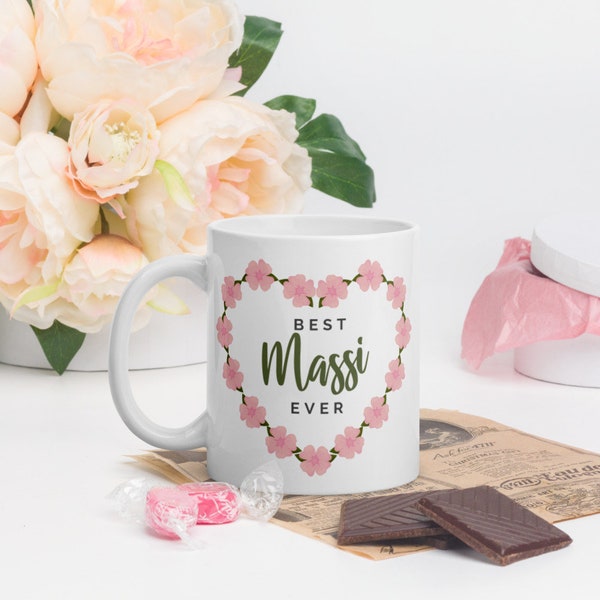 World's Best Massi | Best Masi Ever | Gift for Indian Aunt Khala Chai Lover Cup | Gift for Desi Aunt Sister Mom | Eid Gifts for Aunt Phupo