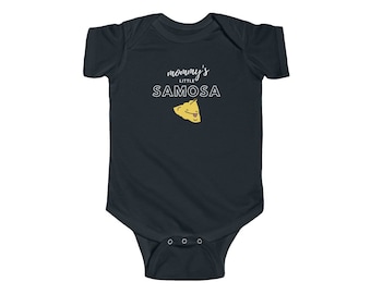 Mommy&#39;s Little Samosa Onesie | Cute Baby Onesie | Funny Indian Baby Onesie | Mother&#39;s Day | Father&#39;s Day