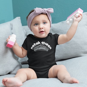 Desi Baby Onesie Natak Queen | Cute Baby Shirt | Funny Indian Drama Queen | Indian Punjabi Pakistani Guju Baby Onesie | Mother&#39;s  Day