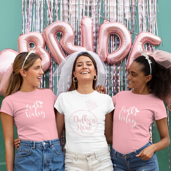 Bride Shirt | Bride Squad Shirt | Squad Goals | Bridesmaid T-Shirts | Bachelorette Party | Dulhan |Ladki Walay |Nikah Gift |Desi Wedding