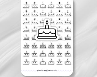 Birthday Cake Planner Stickers: Mini Icon Stickers