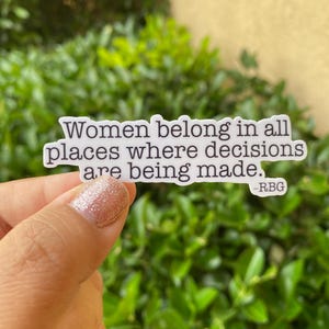 RBG-sticker, afdrukbaar vinyl, sticker voor beker, gestanst, 3-inch sticker, advocaatsticker, laptopsticker, RBG-citaat, feministisch