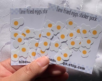 Fried egg stickers | Sticker flakes for journal, planner, scrapbook, kindle | food icon | die cut