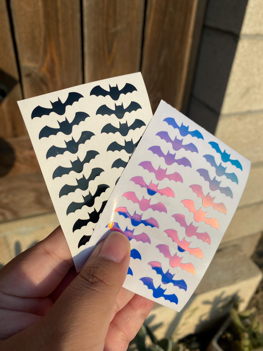 Tiny Bats Stickers, Bat Vinyl Sticker Sheet, Holo Stickers, Halloween ...