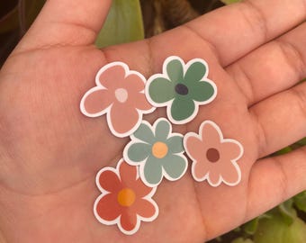 Pack de mini-autocollants marguerites : stickers en vinyle à fleurs Cottagecore