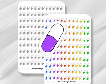 Pills icon planner stickers | Medicine tracker | Reminder sticker | Labels for planner, calendar, bujo
