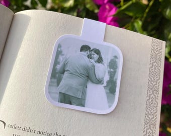 Personalized Photo Magnetic Bookmark, custom bookmarks, gift for book lovers, keepsake
