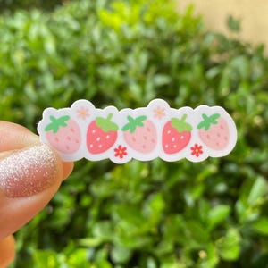 Strawberry sticker, cute stickers, deco stickers, fruit sticker, laptop stickers, laptop stickers aesthetic, computer decal, water resistant