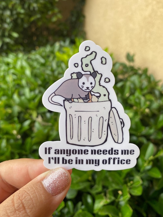 Possum sticker, possum gifts, weird stickers, work from home, funny animal sticker, kindle decal, sarcastic stickers, work stickers, opossum