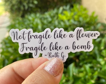 RBG quote sticker, Laptop sticker, water bottle sticker, Lawyer Gift, die cut, sticker for tumbler, glossy sticker, Feminist, die cut