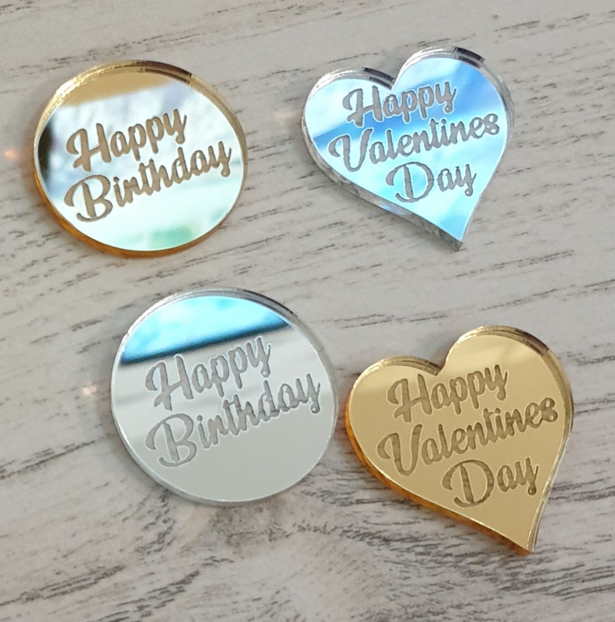 Cake Charms Happy Birthday Cake Charm Engraved Charms Etsy