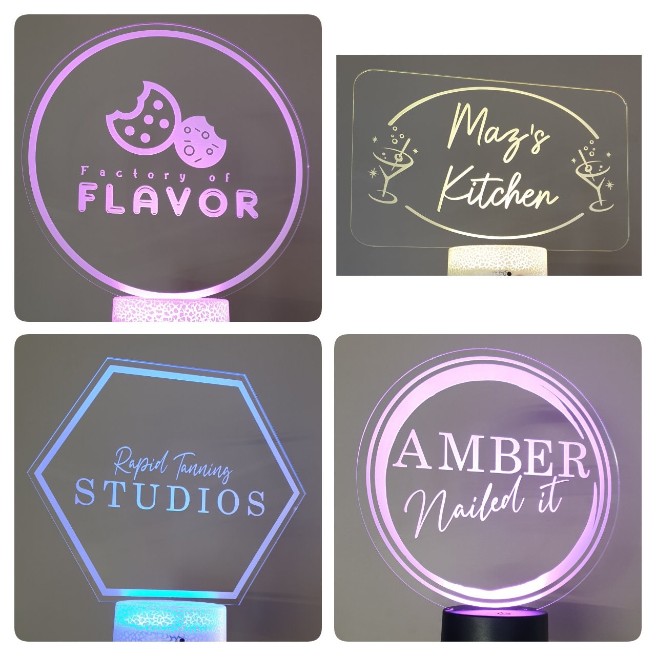 LED Company Sign Business Display Personalised Light up Etsy UK