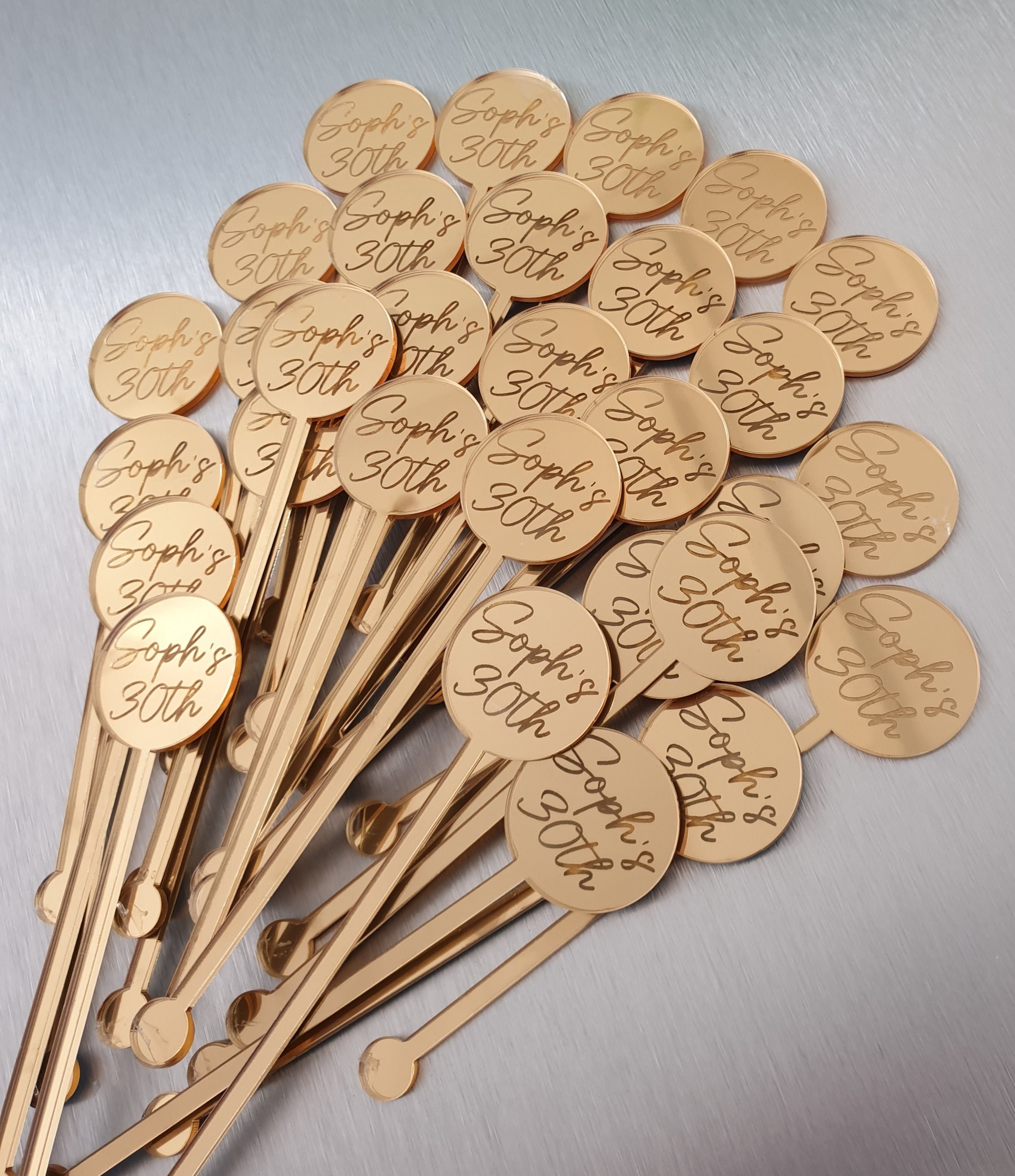 50 Custom Wood Engraved Stir Sticks, Cocktail Sticks, Wedding