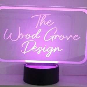 LED Company Sign, Business Display, Personalised Light Up Sigh, Customised LED Acrylic Sign