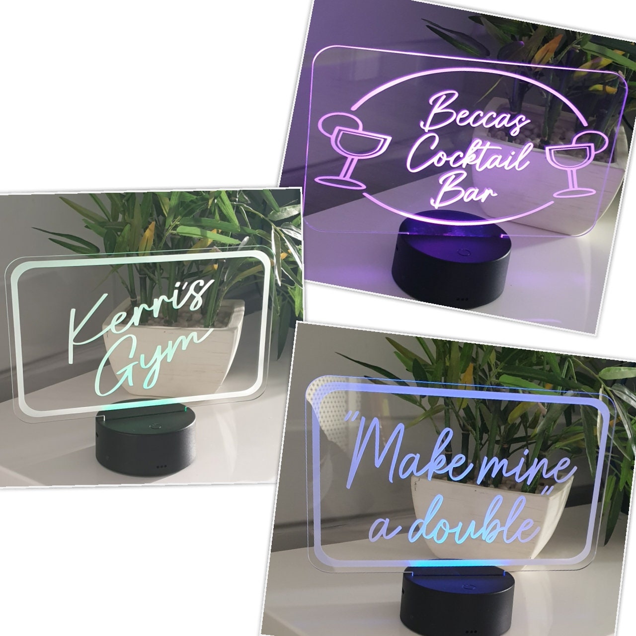 LED Company Sign Business Display Personalised Light up Etsy UK