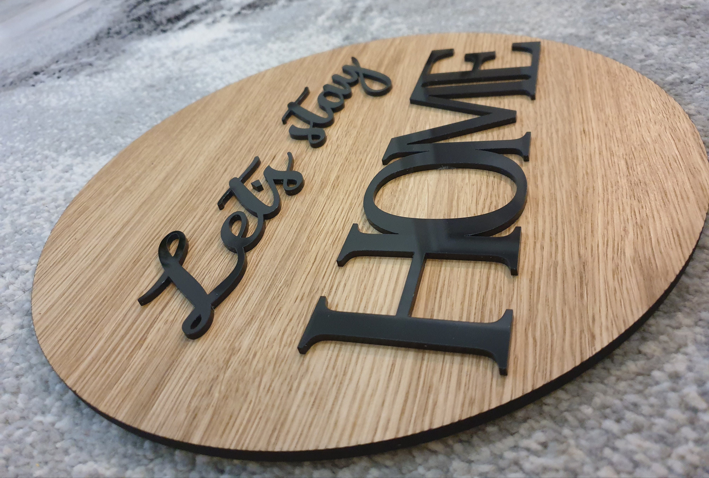 Round Wooden Sign Personalised Sign Wall Decor Custom Sign Etsy