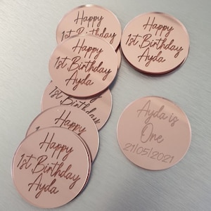 Acrylic Cake Disc, Cake Toppers, Gift Tags, 5cm Discs image 6