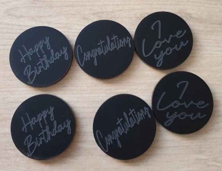 Acrylic Cake Disc, Cake Toppers, Gift Tags, 5cm Discs -  Sweden