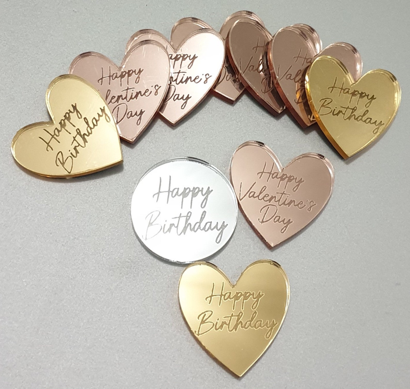 Cake Charms Happy Birthday Cake Charm Engraved Charms Etsy