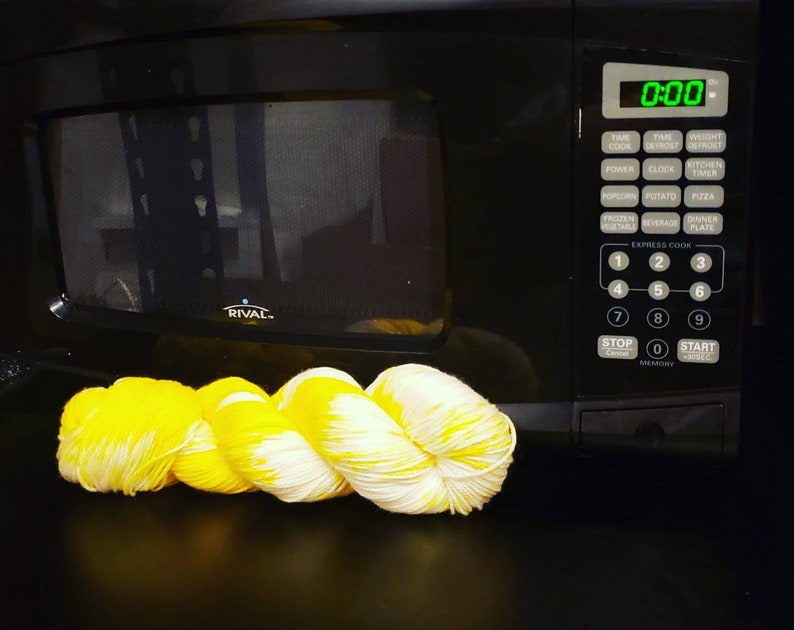 Hand Painted aran Weight Yarn in BUTTERED POPCORN