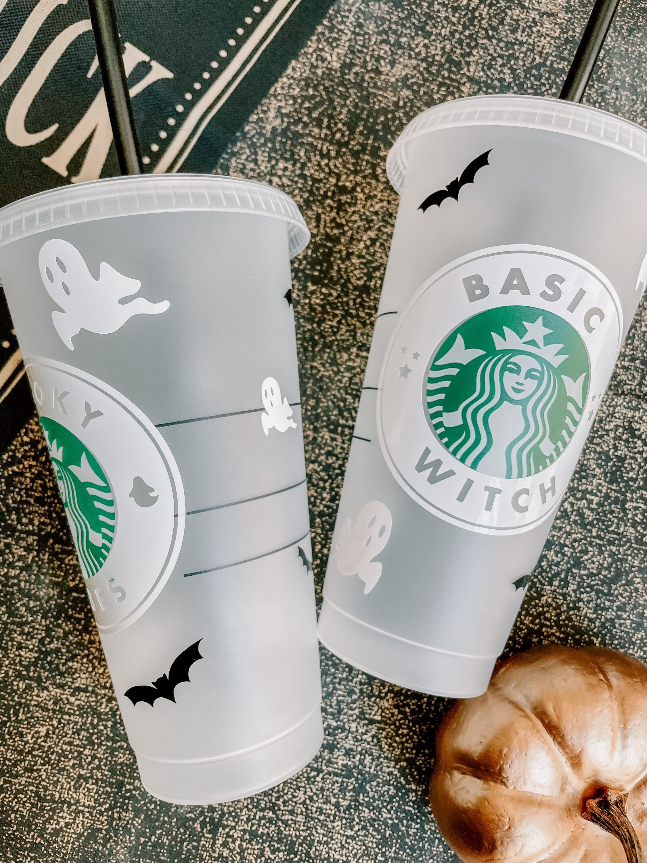 Halloween Starbucks Cup Starbucks Cold Cup Spooky Vibes Etsy