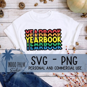 yearbook stacked rainbow svg - school yearbook shirt design - yearbook crew svg - yearbook club svg - yearbook team design