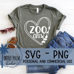 zoo crew svg - zoo crew double heart - animal heart - matching zoo trip shirt design