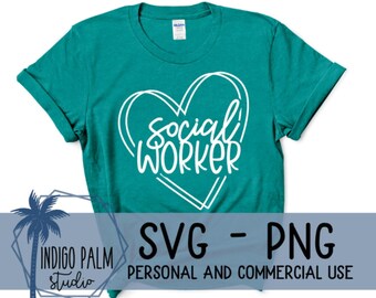 socialarbetare svg - dubbelhjärtad socialarbetare skjortdesign - socialarbetare tygväska svg - present till socialarbetare svg