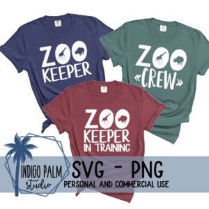zoo crew svg - zoo keeper svg - zoo keeper in training svg - halloween zoo costume parents zoo keeper - matching zoo trip shirt design