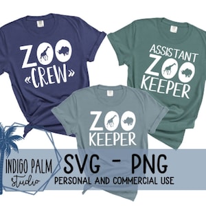 zoo crew svg - zoo keeper svg - assistant zoo keeper svg - halloween zoo costume parents zoo keeper - matching zoo trip shirt design