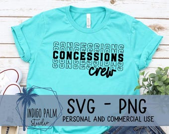 concession stand crew svg - concession squad svg - snack stand crew - concessions staff shirt design