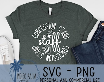 concession stand staff svg - concession squad svg - snack stand crew - concessions staff shirt design