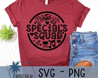スペシャルチーム シャツ デザイン - 体育 音楽 コンピューター アート 教師 司書 SVG - スペシャル クルー SVG - スペシャル スタッフ SVG - 小学校