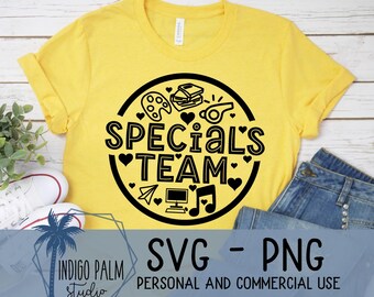 スペシャルチーム シャツ デザイン - 体育 音楽 コンピュータ アート 教師 司書 SVG - スペシャル チーム SVG - スペシャル クルー SVG - 小学校