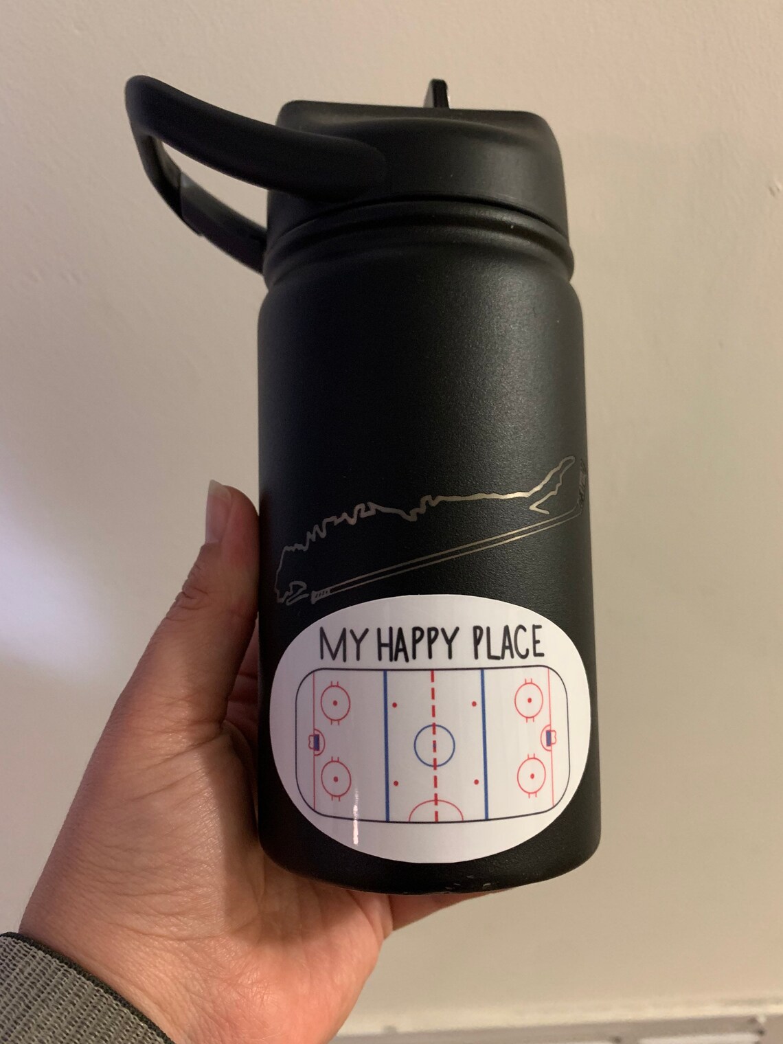 Hockey sticker / hockey water bottle sticker Etsy