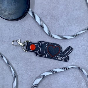 Hockey keychain / bag tags / hockey mom / hockey dad