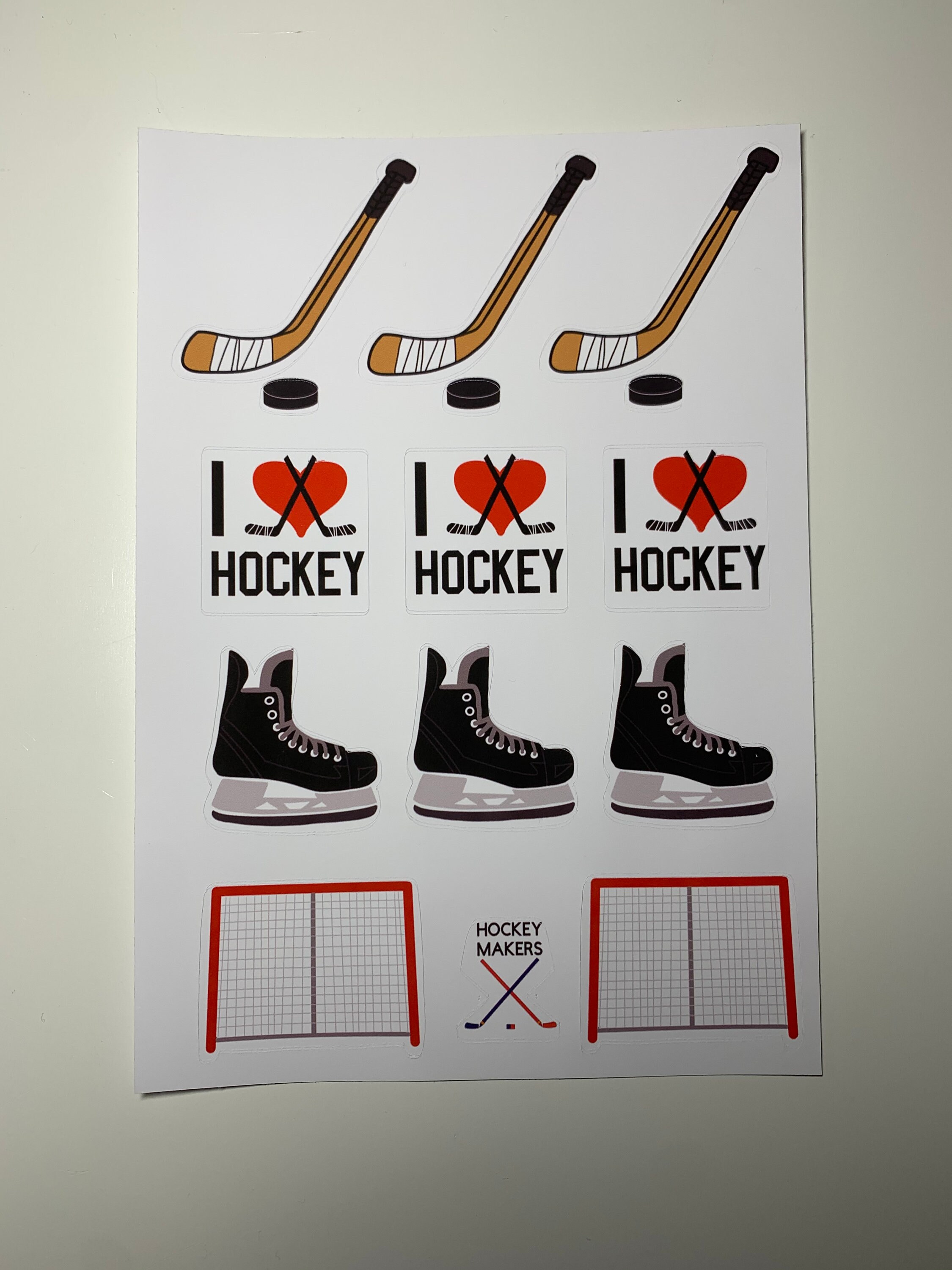 Hockey Sticker Sheet Etsy