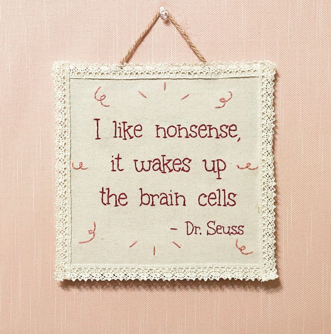 Signe de citation de broderie décor de maison pendaison Etsy France