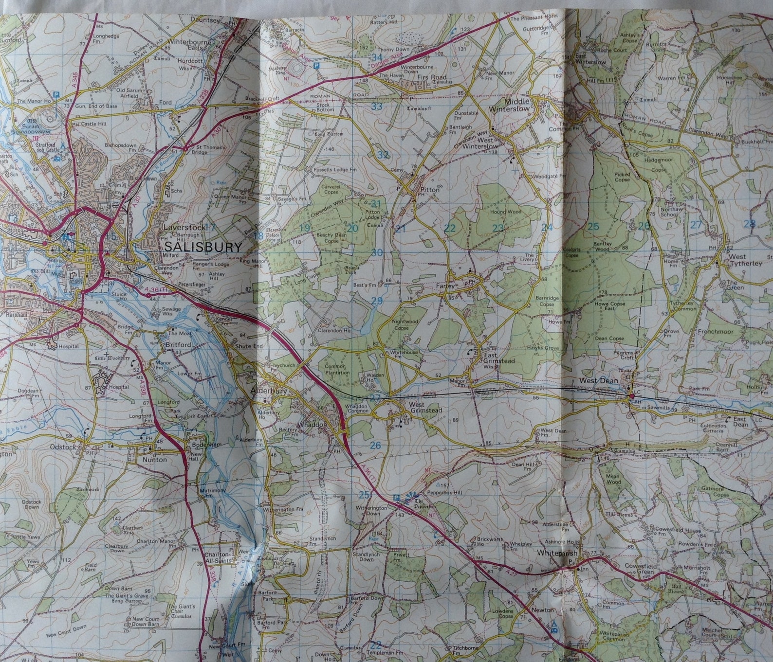 Salisbury & the Plain map Ordnance survey map sheet 184 Etsy