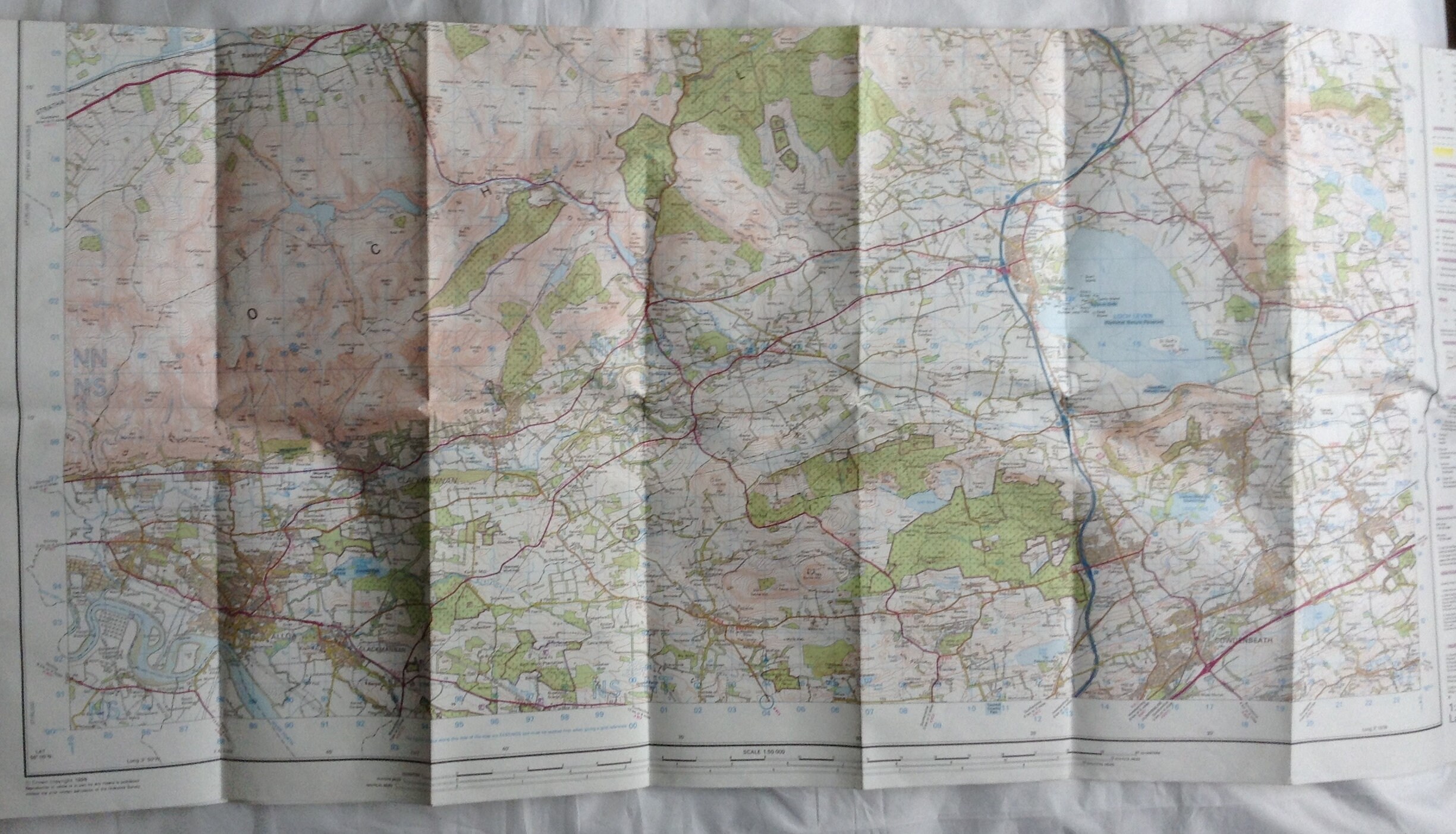 Perth Alloa &Auchterarder map Ordnance Survey map sheet 58 Etsy