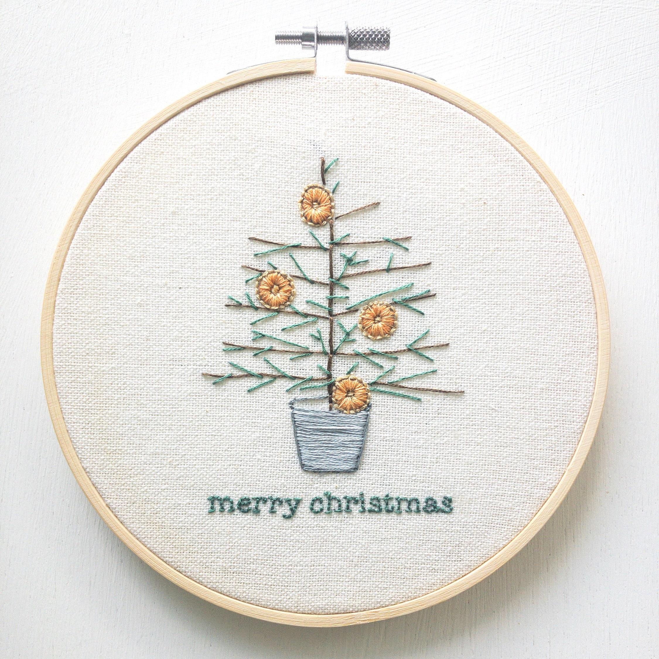 Christmas Tree Hand Embroidery Pattern - Digital Download PDF - Mini ...