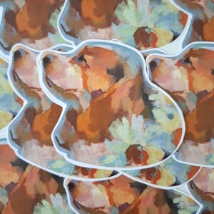 Ágape / Pegatina con acabado mate / Hermosa pegatina artística original de pintura acrílica hecha por Eokiart / Idea de regalo de papelería