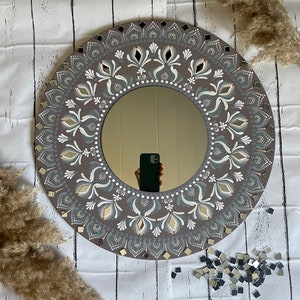 Mandala mirror oriental mirror round 45 cm dot painting dot painting boho