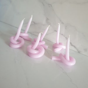 Set of 2 tiny unscented twisted lilac Candles, vegan candle, bendy candles, twisty candle, unscented candle, minimalist candle, simple decor image 8