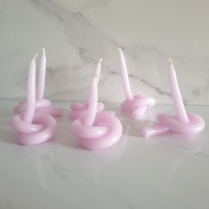 Set of 2 tiny unscented twisted lilac Candles, vegan candle, bendy candles, twisty candle, unscented candle, minimalist candle, simple decor image 9