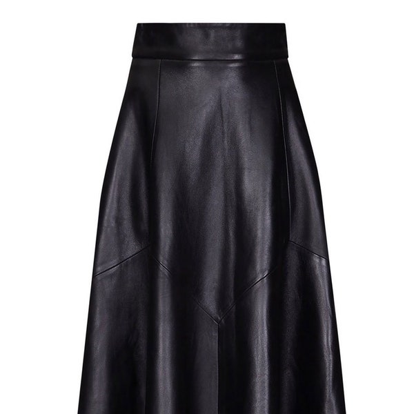 Leather Maxi Skirt - Etsy
