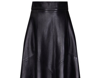 Leather Maxi Skirt | Etsy