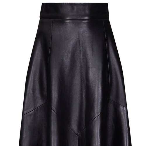 Handmade Women's Genuine Lambskin Leather Skirt Outfit - Etsy