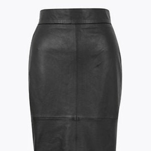 Vintage Genuine Leather Pencil Taupe Skirt - Etsy